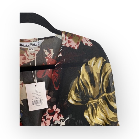 new Walter Baker ✈︎ Tulum Sheer Tropical Print Kimono Longline Duster Jacket ✈︎ - Picture 6 of 16